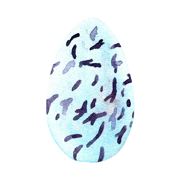 Blue Spotted Watercolor Egg — Stock Vector
