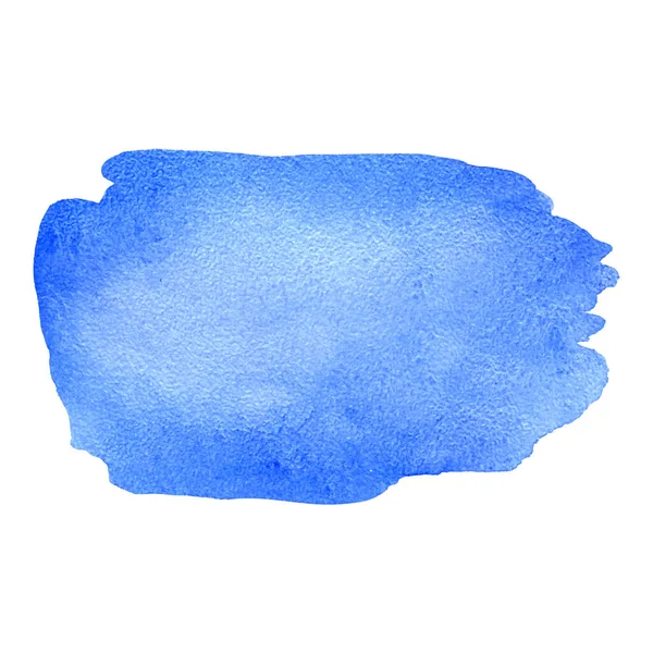 Mancha Aquarela Azul Isolada Branco Ilustração Vetorial — Vetor de Stock