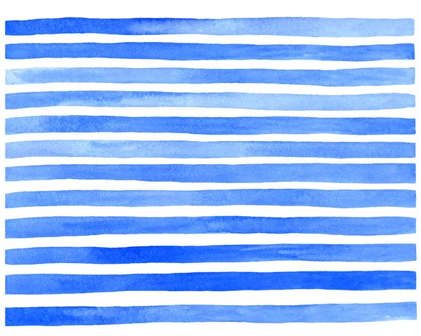 Listras Azuis Brancas Fundo Aquarela — Vetor de Stock