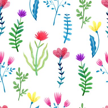 Süslü çiçeklerle kusursuz desen