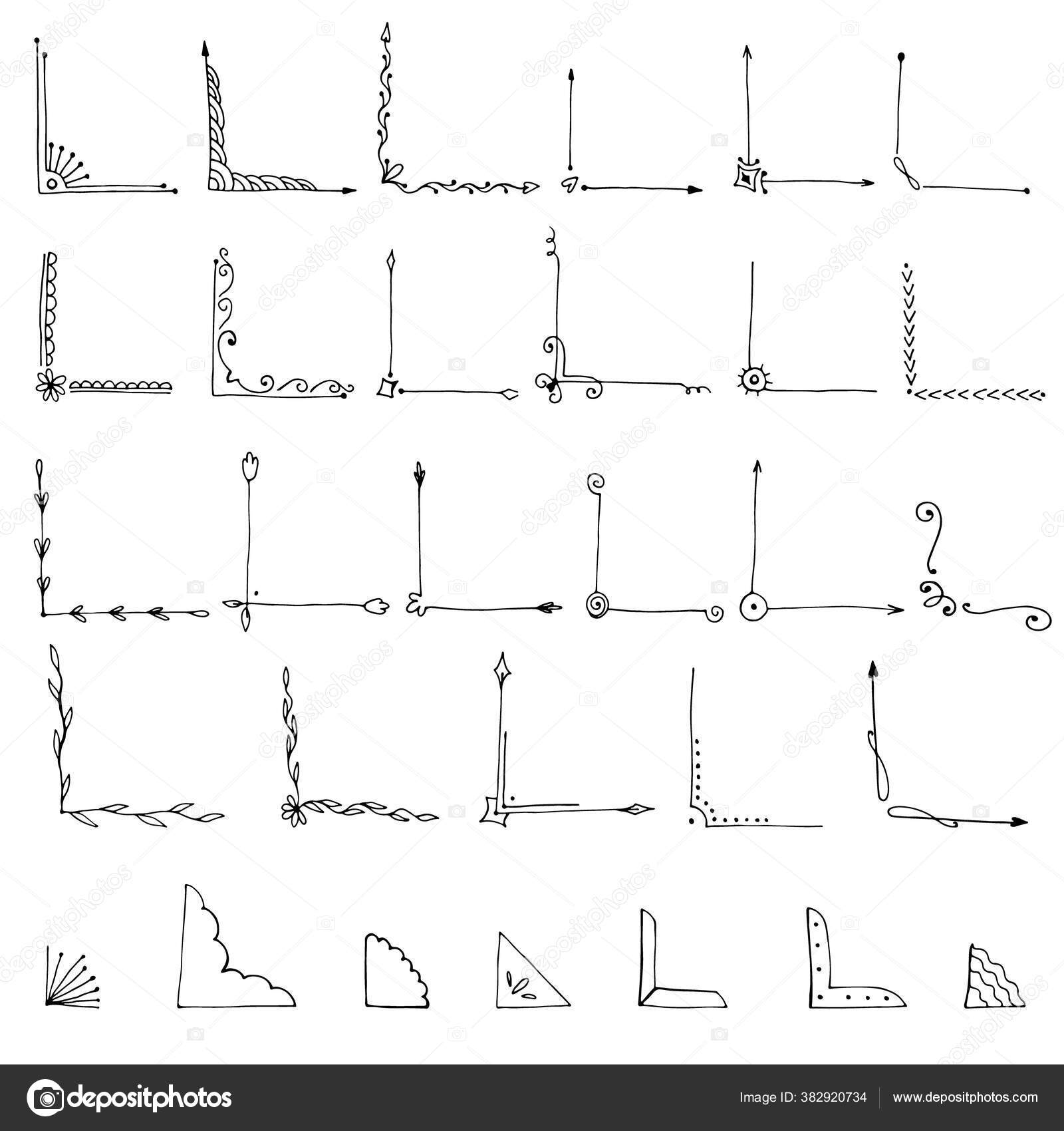 Set Handdrawn Doodle Corners Stock Illustration - Download Image Now -  Corner, Border - Frame, Drawing - Art Product - iStock
