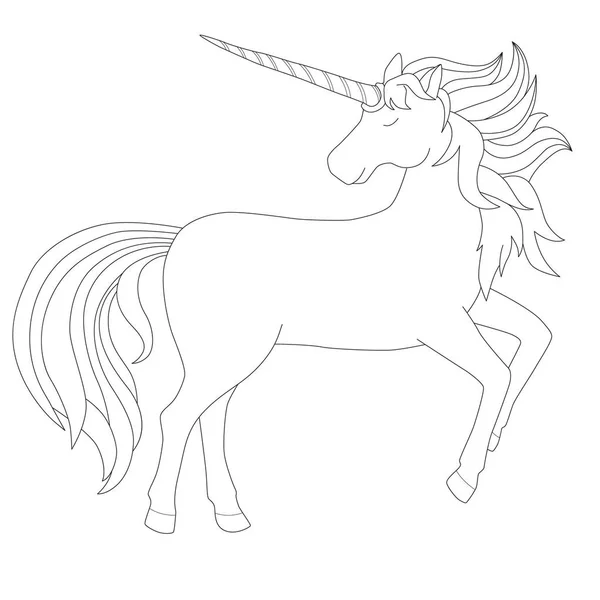 Página Para Colorear Antiestrés Con Unicornio —  Fotos de Stock