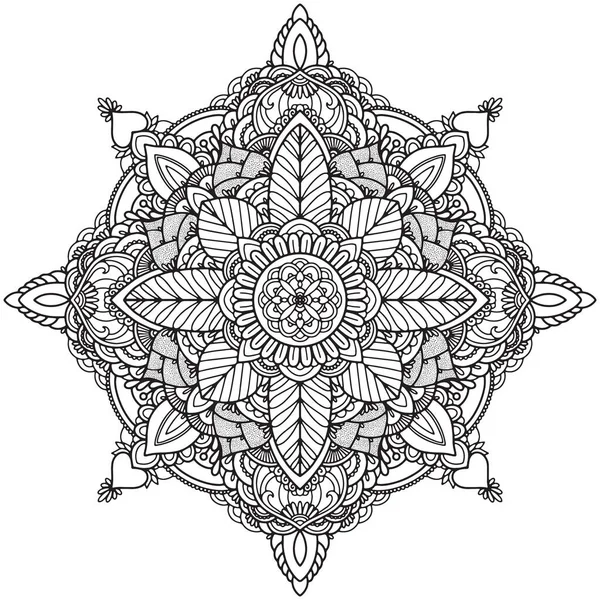 Coloring page. Antistress coloring book for adults. Mandala. Outline drawing