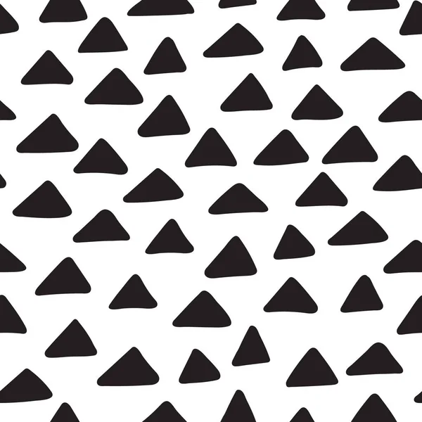 Sömlöst Mönster Med Handritade Doodle Trianglar — Stock vektor