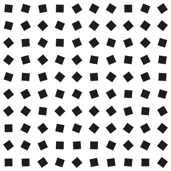 무작위로 회전하는 사각형을 Black White Abstract Geometric Background — 스톡 벡터
