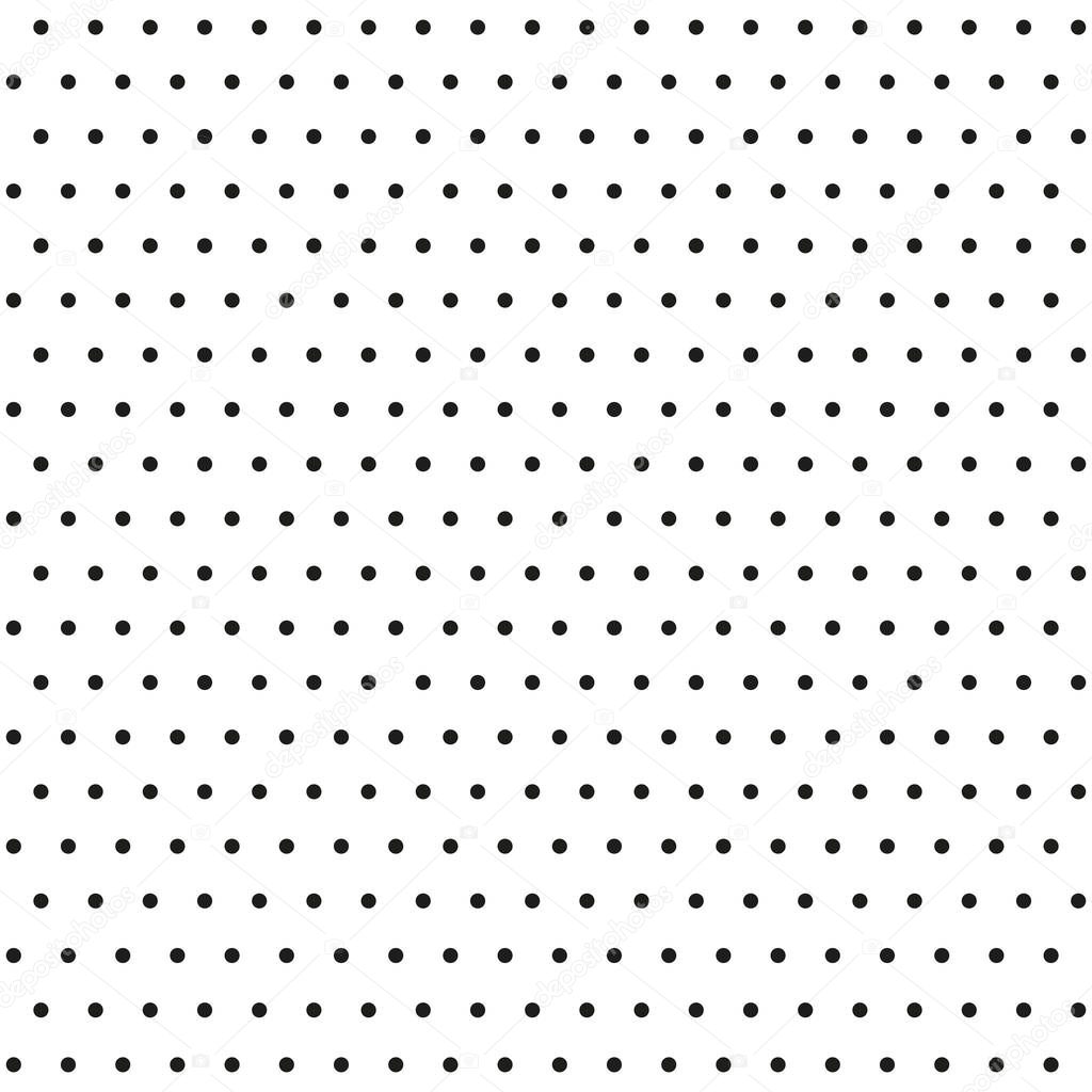 Black-white seamless pattern with dots. Halfton? effect. Black dots on a white background.