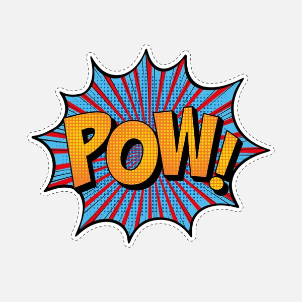 Comic Speech Bubble Expression Word Pow Komické Textové Zvukové Efekty — Stock fotografie