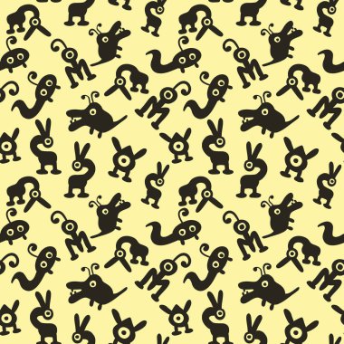 canavarlar ve uzaylılar bej ile sorunsuz arka plan