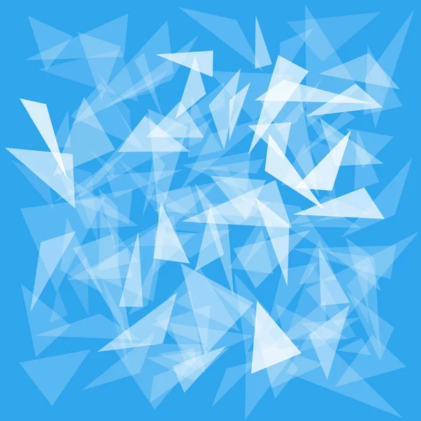 Fond Bleu Avec Triangles Translucides — Image vectorielle