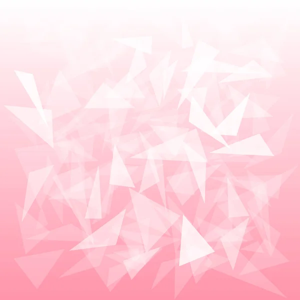 半透明の三角形とピンクの背景 — ストックベクタ