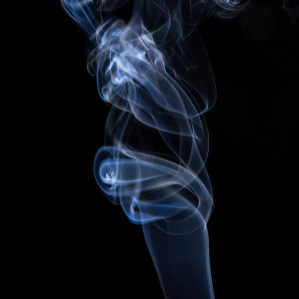 Fumaça Cigarro Vapor Isolado Névoa Realista Fundo Preto — Fotografia de Stock