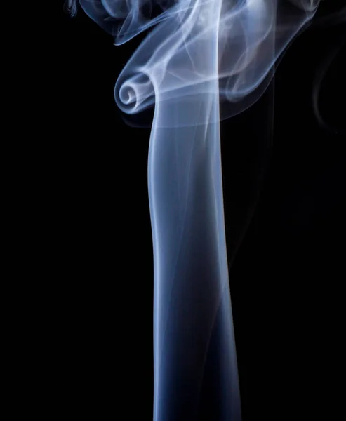 Fumo Sigaretta Isolato Vapore Nebbia Realistica Sfondo Nero — Foto Stock