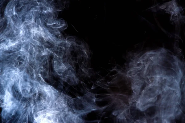 Sigaret Rook Geïsoleerde Damp Realistische Nevel Zwarte Pagina — Stockfoto