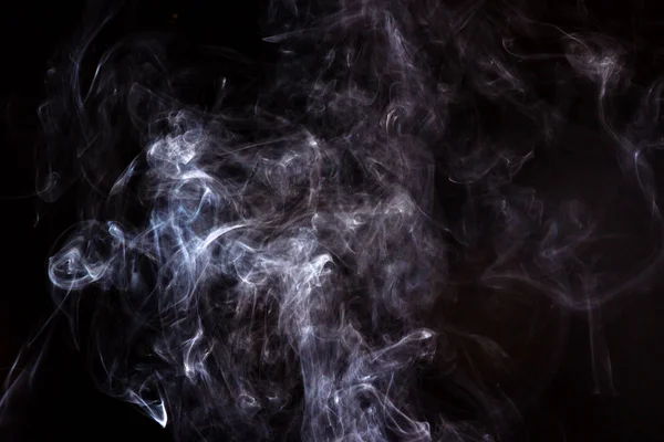 Сигаретний Дим Ізольований Паровий Реалістичний Туман Чорному Фоні — стокове фото