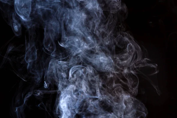 Humo Cigarrillo Vapor Aislado Niebla Realista Sobre Fondo Negro — Foto de Stock