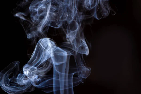 Sigara Duman Izole Buharı Gerçekçi Sis Siyah Arka Plan Üzerine — Stok fotoğraf