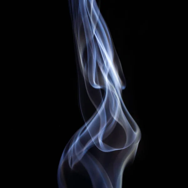 Sigaret Rook Geïsoleerde Damp Realistische Nevel Zwarte Achtergrond — Stockfoto