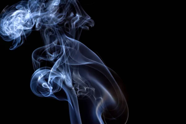 Dichter Rauch Auf Schwarzem Hintergrund Hintergrund Aus Dem Rauch Des — Stockfoto