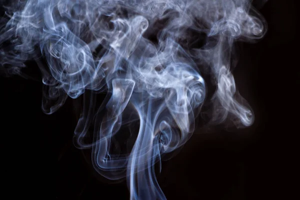 Fumaça Grossa Fundo Isolado Preto Antecedentes Fumaça Macaco — Fotografia de Stock