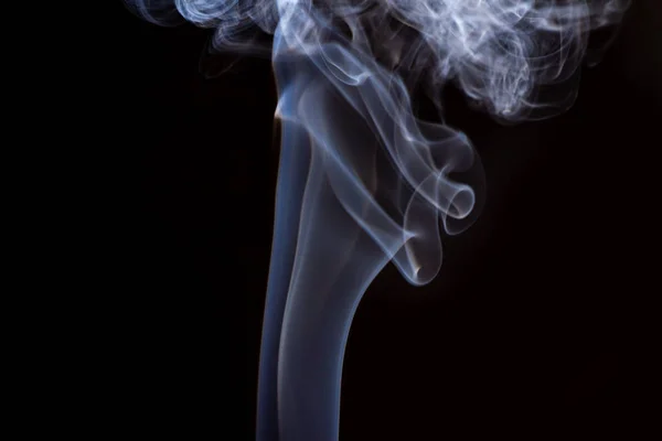 Fumaça Grossa Fundo Isolado Preto Antecedentes Fumaça Macaco — Fotografia de Stock