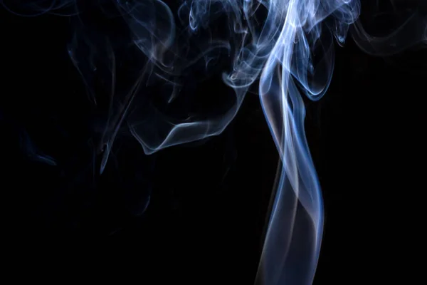 Humo Cigarrillo Vapor Aislado Niebla Realista Sobre Fondo Negro — Foto de Stock