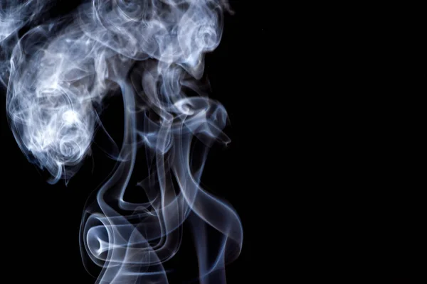 Cigaretta Füst Elszigetelt Vapor Reális Köd Fekete Háttér — Stock Fotó