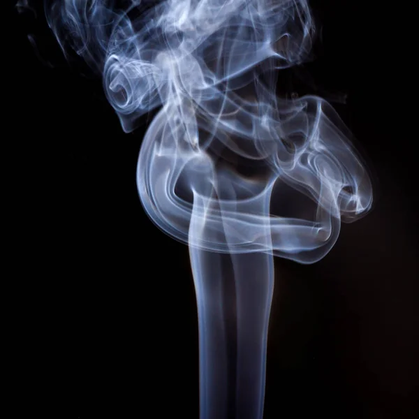 Sigara Duman Izole Buharı Gerçekçi Sis Siyah Arka Plan Üzerine — Stok fotoğraf
