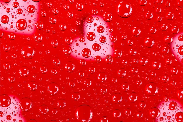 Water Drops Met Vele Harten Achtergrond Voor Valentines Day — Stockfoto