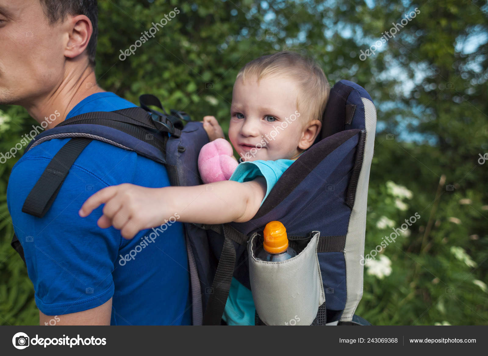 baby in backpack