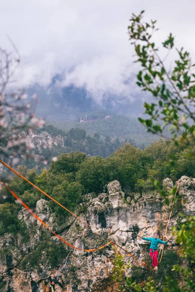 Highline dağlarda. — Stok fotoğraf