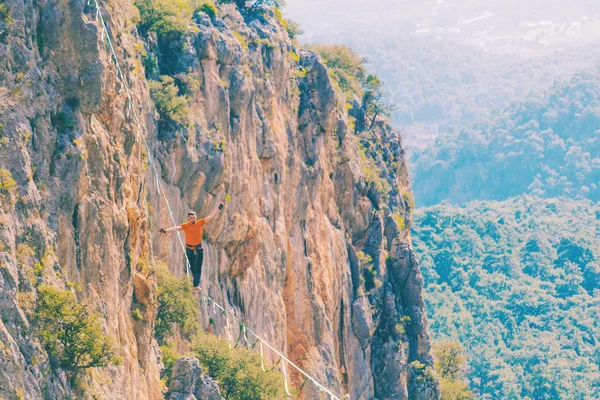 산에서 Highline. — 스톡 사진