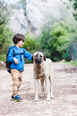 Arkadaşlık Evcil hayvan ve çocuk.