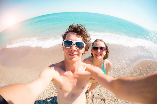 Selfie on the beach.
