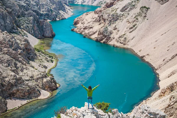 Dobladura del río en el fondo del cañón . — Foto de Stock