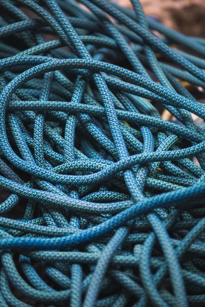 Primer plano de la cuerda azul . — Foto de Stock