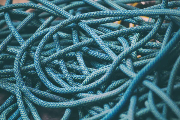 Primer plano de la cuerda azul . — Foto de Stock