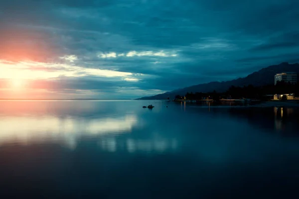 Night sky and sea.