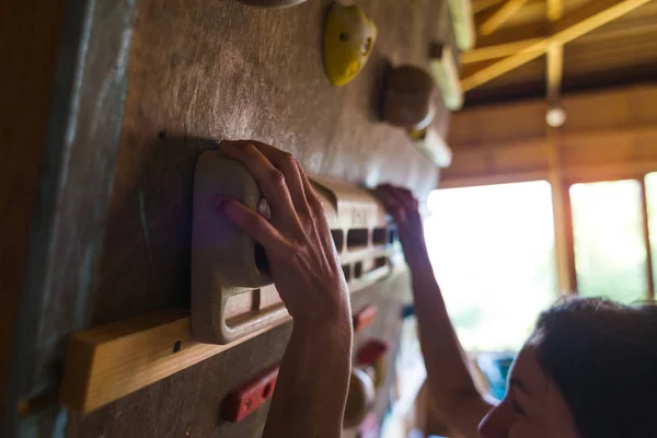 Climbing equipment for finger training.