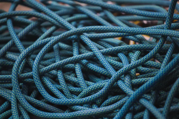 Primer plano de la cuerda azul . — Foto de Stock