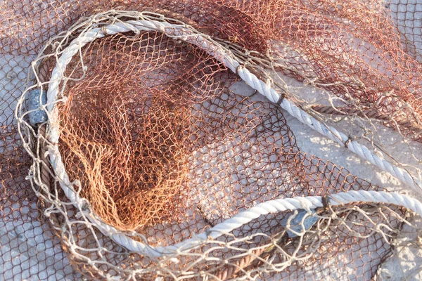 Fishing Net Close Fishing Equipment Grid Industrial Fishing — Stock Photo, Image
