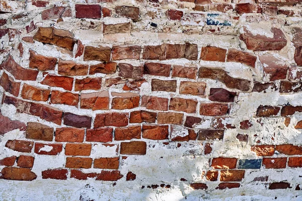 Fragment Ancient Deformed Brick Wall Church Russian Joseph Volotsky Monastery — Stock Photo, Image