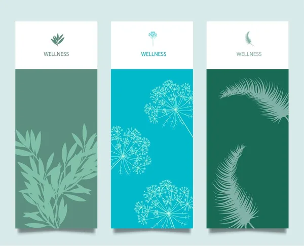 Branding Verpackung Blume Natur Hintergrund Logo Banner Gutschein Frühling Sommer — Stockvektor