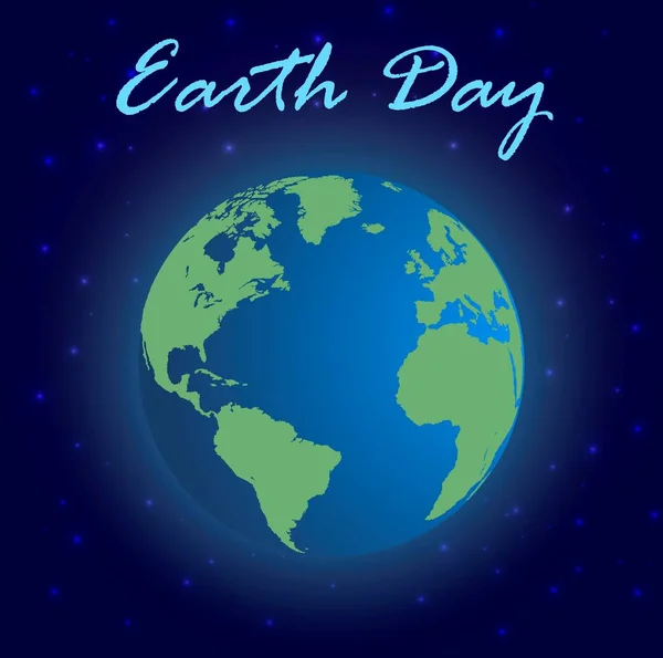 Шаблон Векторного Баннера Плаката Дня Планеты Земля — стоковый вектор