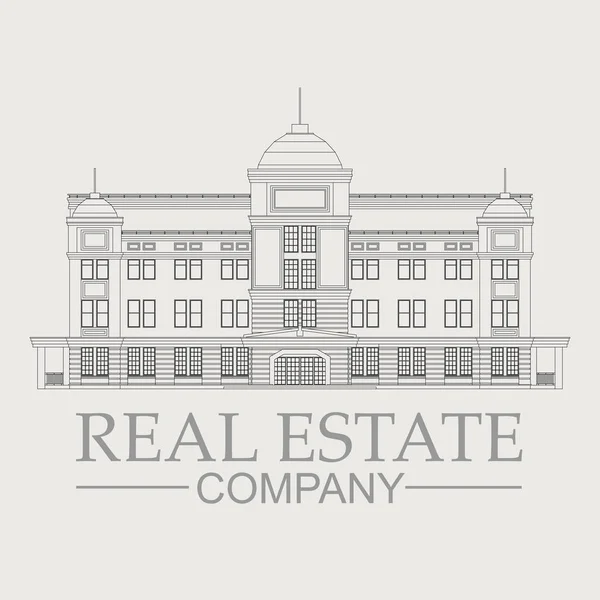 Real Estate Building Construction Logo Vector Design — Stock Vector