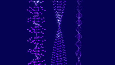 Menekşe Dna zinciri yavaş hareket - 3d animasyon.