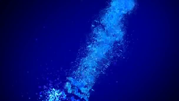 Blue Dna Strand Slow Motion Animation — Stock Video