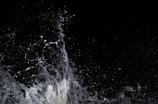 Splashing Onda Sul Mar Nero Nella Notte — Foto Stock