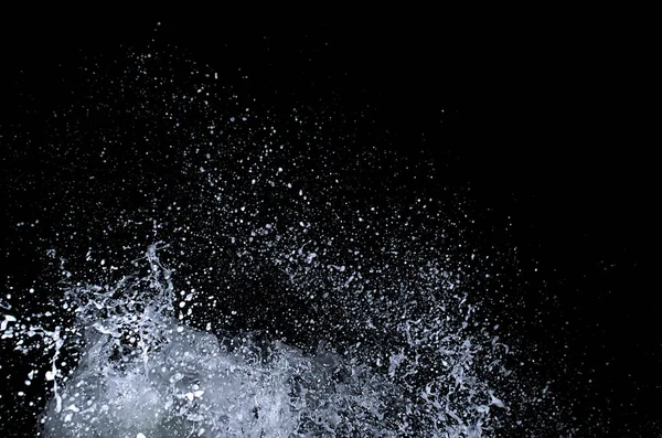 Splashing wave on the Black sea in the night.