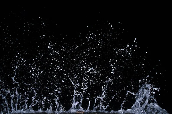 Vague Éclaboussante Sur Mer Noire Dans Nuit — Photo