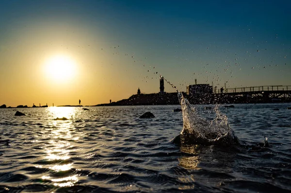 Bolşoy Utrish üzerinde Deniz Feneri. — Stok fotoğraf